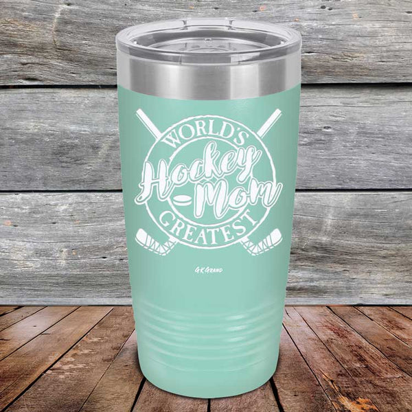 World's Greatest Hockey Mom - Powder Coated Etched Tumbler