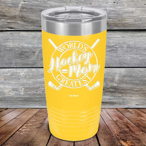 World's Greatest Hockey Mom - Powder Coated Etched Tumbler