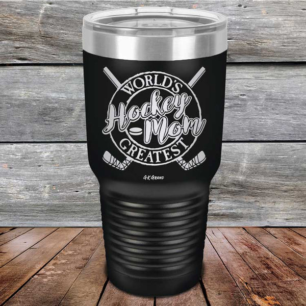 World's Greatest Hockey Mom - Powder Coated Etched Tumbler