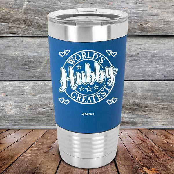 World's Greatest Hubby - Premium Silicone Wrapped Engraved Tumbler - GK GRAND GIFTS