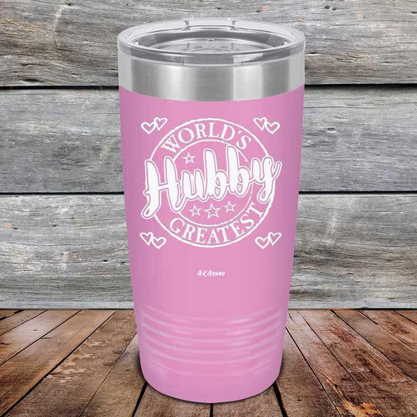 World's Greatest Hubby - Powder Coated Etched Tumbler - GK GRAND GIFTS