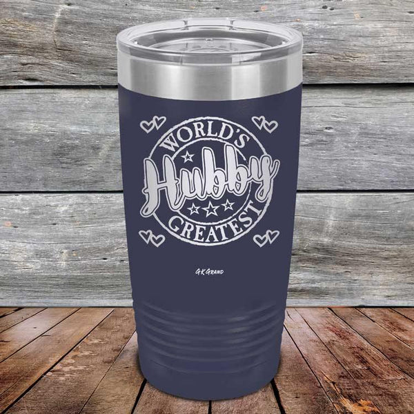 World's Greatest Hubby - Powder Coated Etched Tumbler - GK GRAND GIFTS