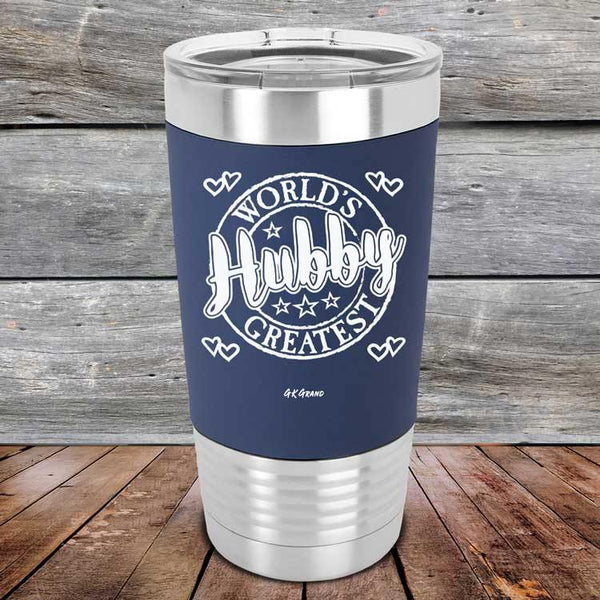 World's Greatest Hubby - Premium Silicone Wrapped Engraved Tumbler - GK GRAND GIFTS