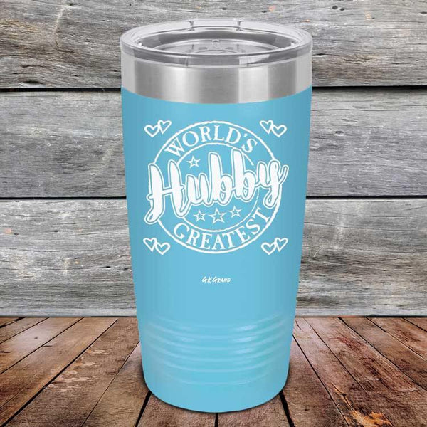 World's Greatest Hubby - Powder Coated Etched Tumbler - GK GRAND GIFTS