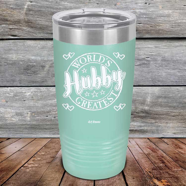 World's Greatest Hubby - Powder Coated Etched Tumbler - GK GRAND GIFTS