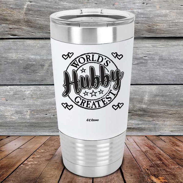 World's Greatest Hubby - Premium Silicone Wrapped Engraved Tumbler - GK GRAND GIFTS