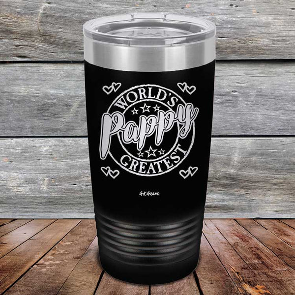 World's Greatest Pappy - Powder Coated Etched Tumbler