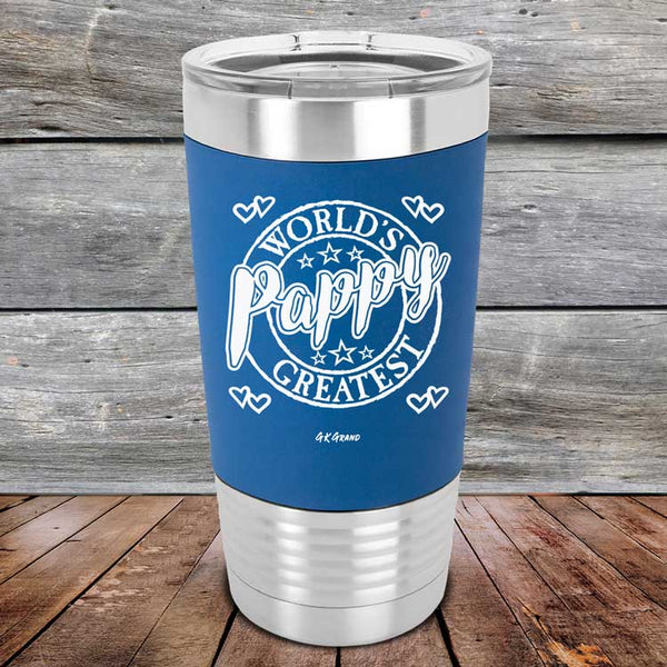 World's Greatest Pappy - Premium Silicone Wrapped Engraved Tumbler