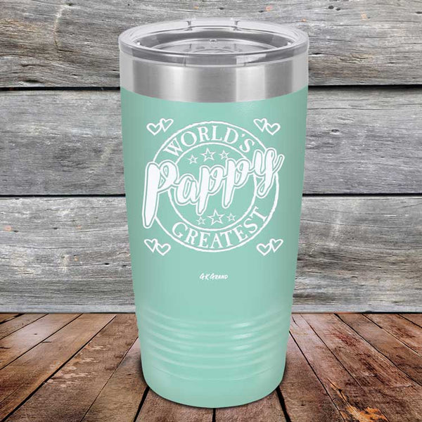 World's Greatest Pappy - Powder Coated Etched Tumbler