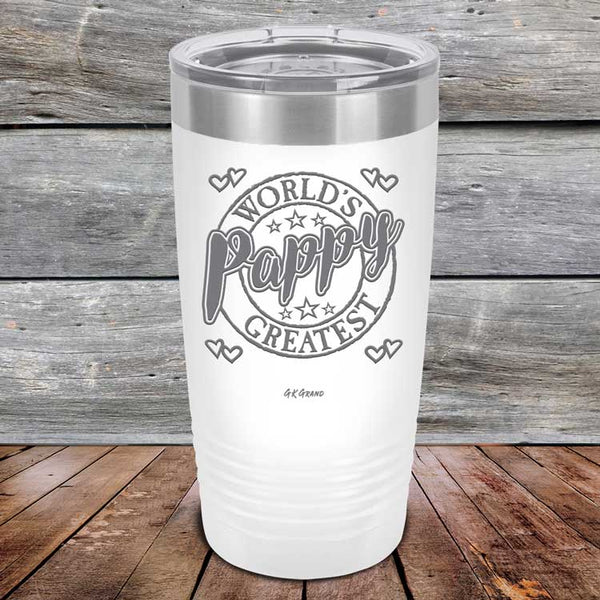 World's Greatest Pappy - Powder Coated Etched Tumbler