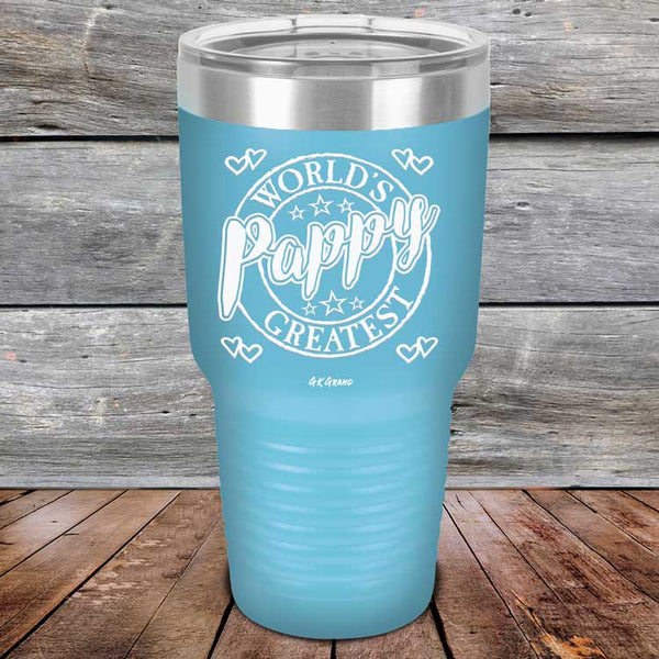 World's Greatest Pappy - Powder Coated Etched Tumbler