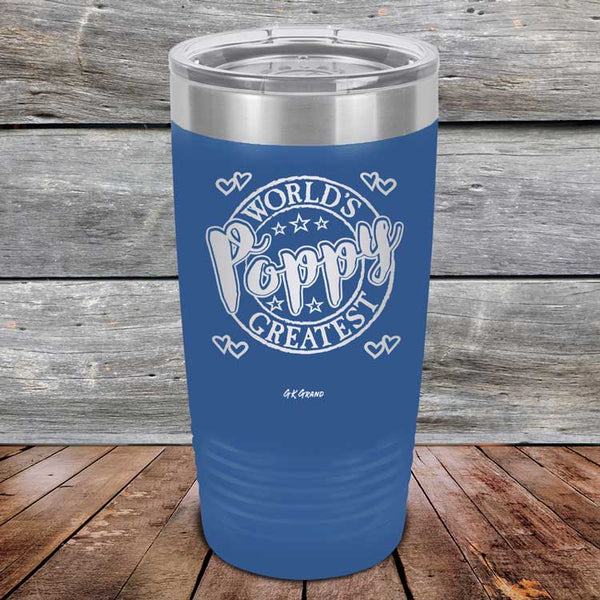 World's Greatest Poppy - Powder Coated Etched Tumbler