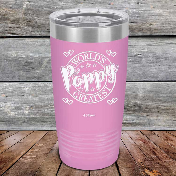 World's Greatest Poppy - Powder Coated Etched Tumbler