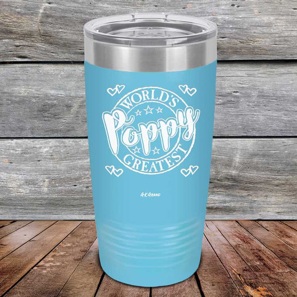 World's Greatest Poppy - Powder Coated Etched Tumbler