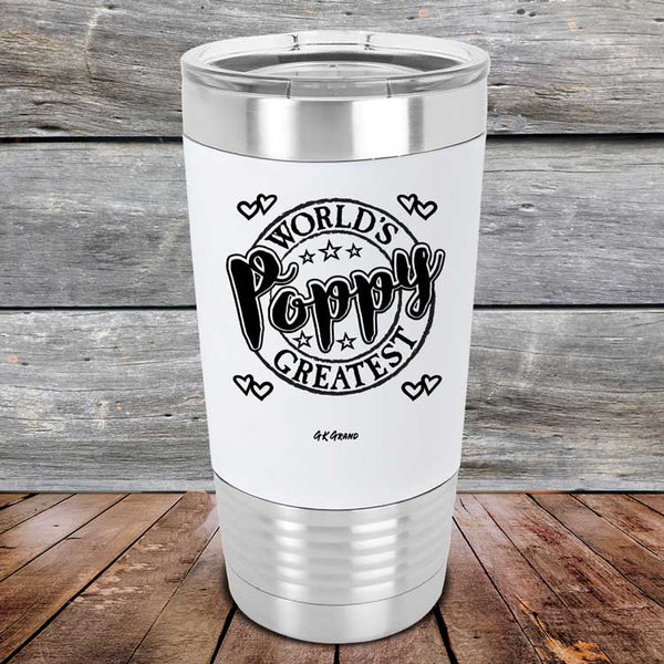 World's Greatest Poppy - Premium Silicone Wrapped Engraved Tumbler