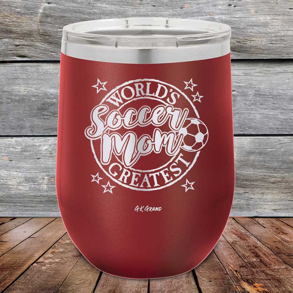 Worlds Greatest Soccer Mom - Powder Coated Etched Tumbler