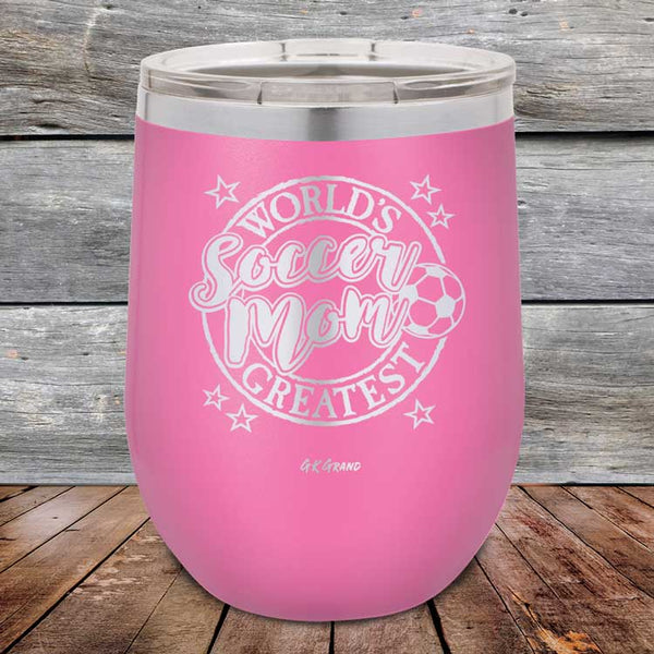 Worlds Greatest Soccer Mom - Powder Coated Etched Tumbler