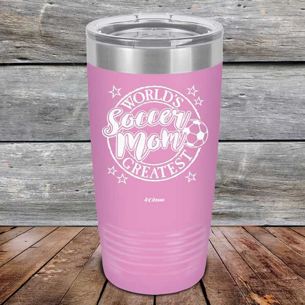 World's Greatest Soccer Mom - Powder Coated Etched Tumbler