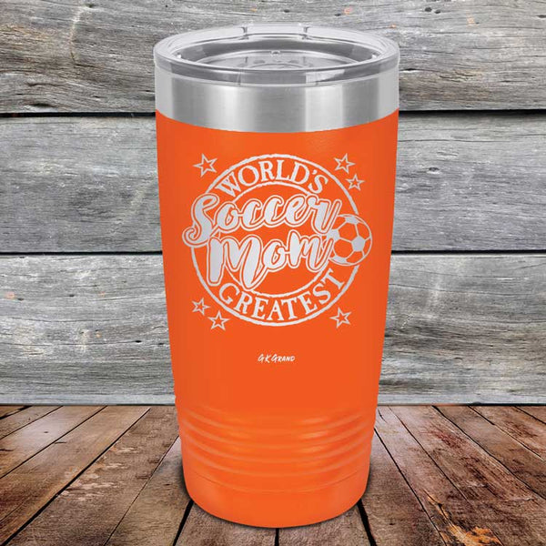 World's Greatest Soccer Mom - Powder Coated Etched Tumbler