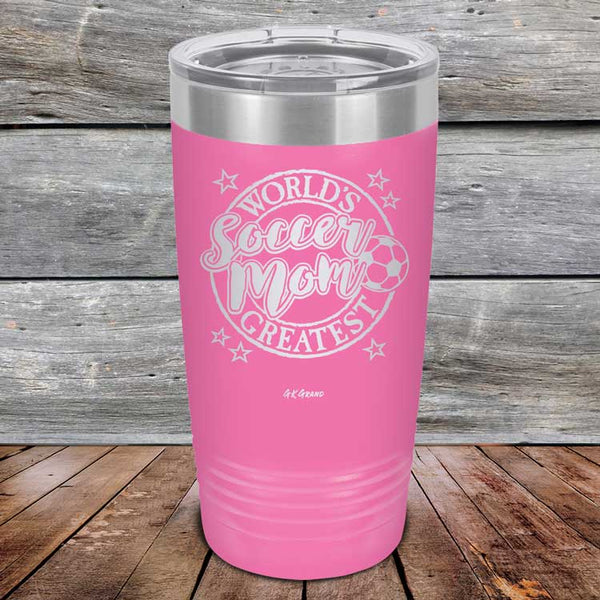 World's Greatest Soccer Mom - Powder Coated Etched Tumbler