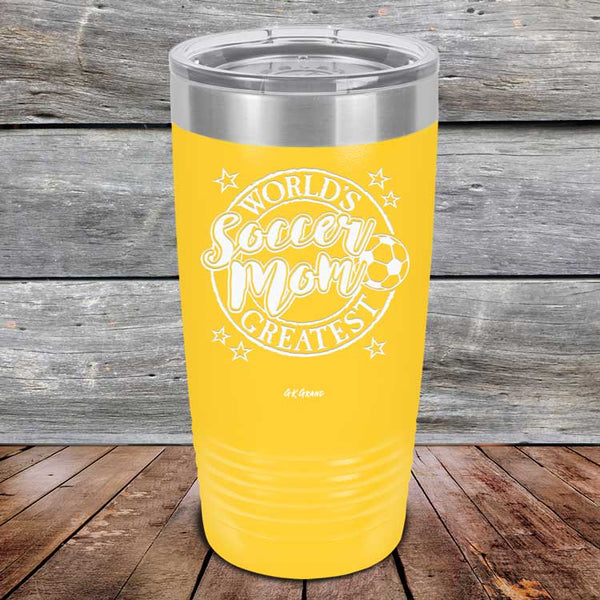 World's Greatest Soccer Mom - Powder Coated Etched Tumbler