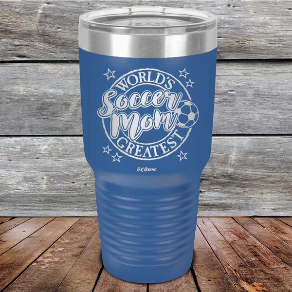 World's Greatest Soccer Mom - Powder Coated Etched Tumbler