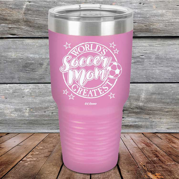 World's Greatest Soccer Mom - Powder Coated Etched Tumbler