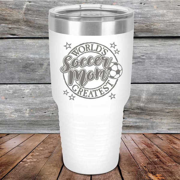 World's Greatest Soccer Mom - Powder Coated Etched Tumbler