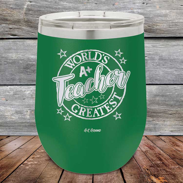 World's Greatest Teacher - Powder Coated Etched Tumbler