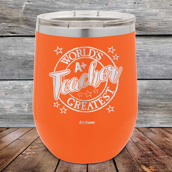 World's Greatest Teacher - Powder Coated Etched Tumbler