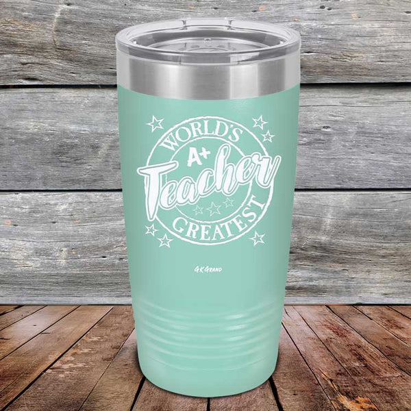 World's Greatest Teacher - Powder Coated Etched Tumbler